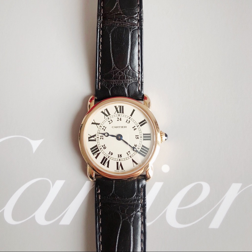 SOLD - Cartier Ronde Louis 29mm Pink Gold watch - Picture 1 of 3